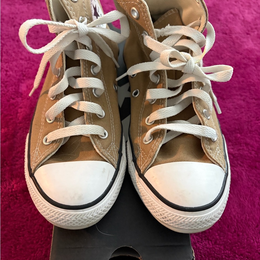 Converse Kids High-Top Sneakers - Brown and White